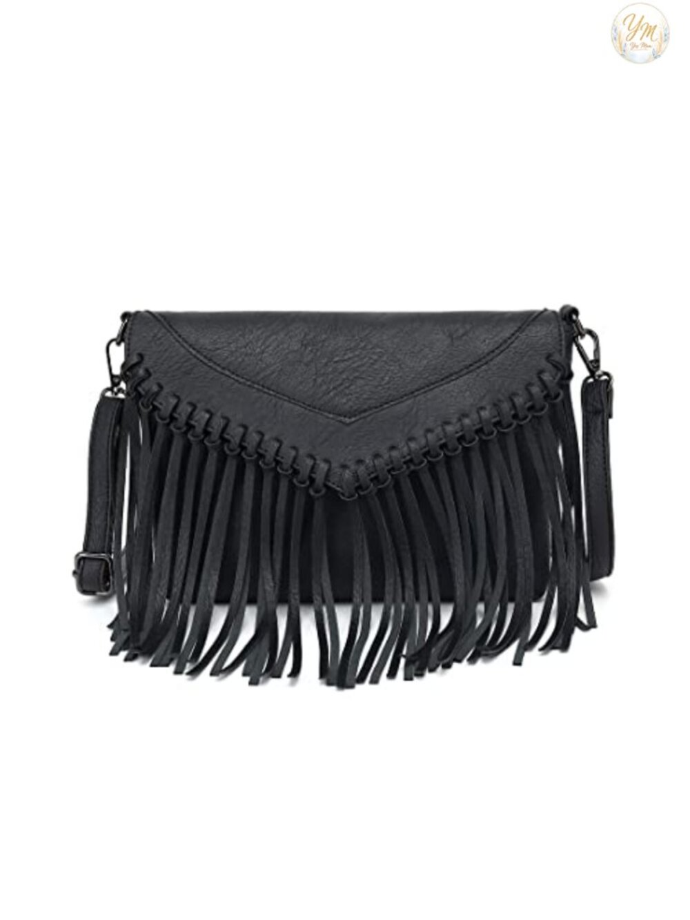Faux Leather Fringe Crossbody Purse Boho Tassel Small Handbag